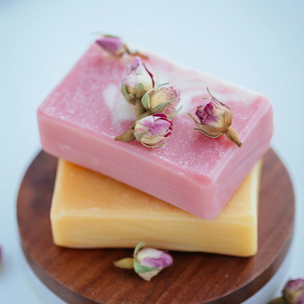 Rose petal soap bar