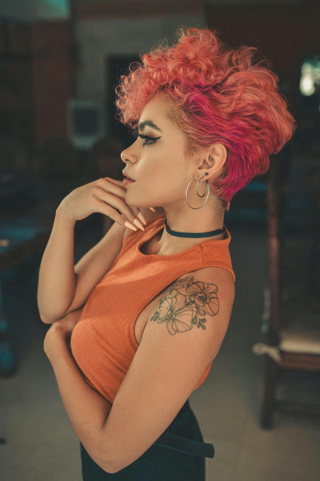 Punk pixie, vivid color